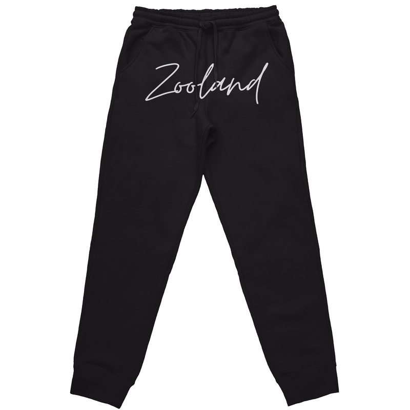 Black Zooland Sweatpants "White Freestyle"