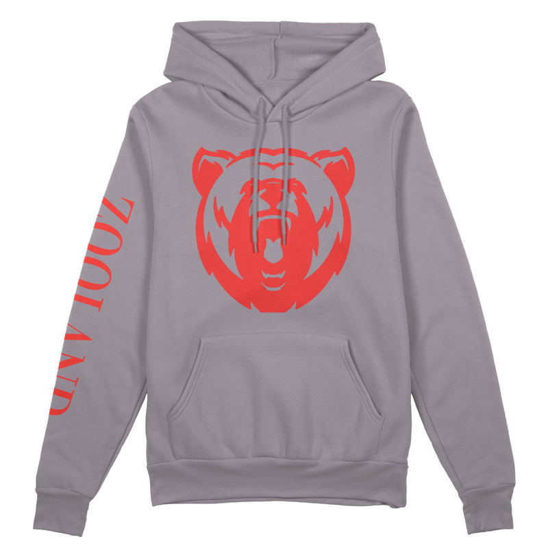 Grey & Red "Deluxe" Zooland Hoodie