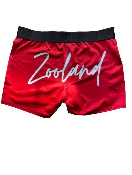 Women Red & Black Zooland Shorts