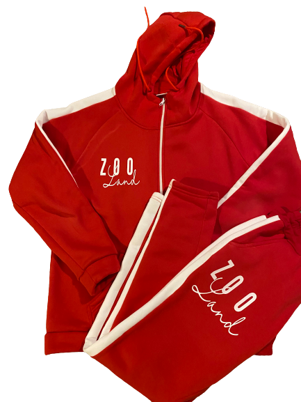 Red & White Deluxe Zooland Tracksuit