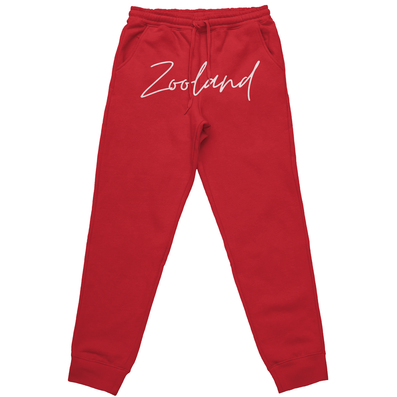 Red Zooland Sweatpants "White Freestyle"