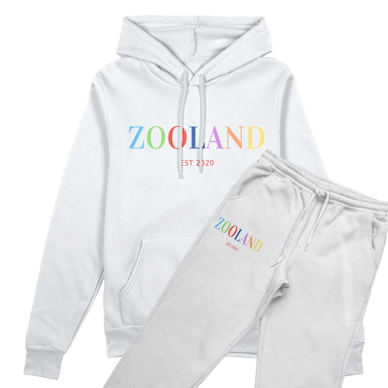 Kids White "Limited Edition" Zooland Sweat suit