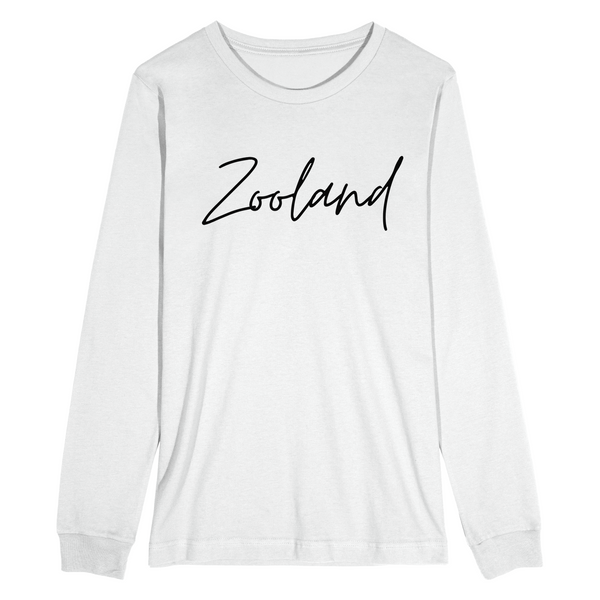 Kids White "Freestyle" Zooland Long-sleeved T-Shirt