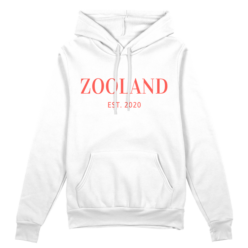 White & Red "Designer" Zooland Hoodie