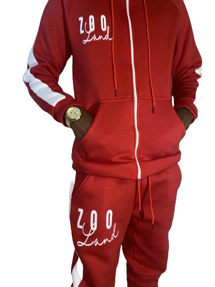 Red & White Deluxe Zooland Tracksuit